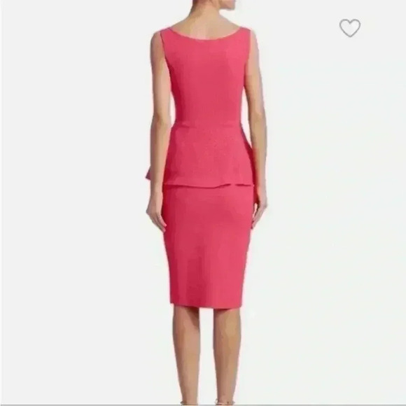 Chiari‎ Boni La Petite Robe Peplum Laser Cut Dress | Pink Peach | SZ 8 - Picture 8 of 14